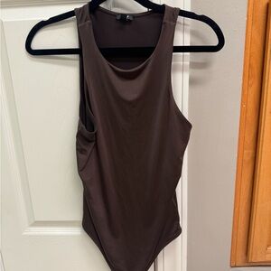 Express Brown Sleeveless Bodysuit